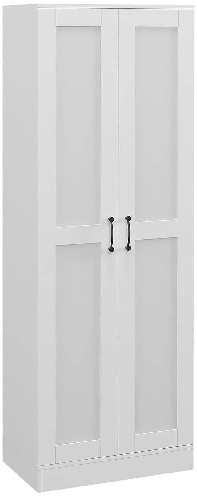 Main image of 69" Tall Storage Cabinet Movable Shelves Soft Close Doors White