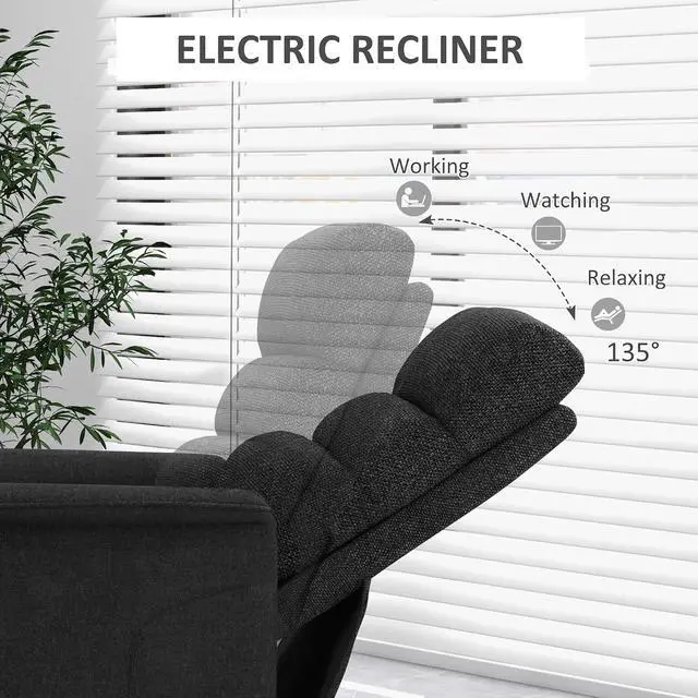 Alt view image 5 of 7 - Power Lift Recliner Chair for Elderly, Easy Assembly, Black