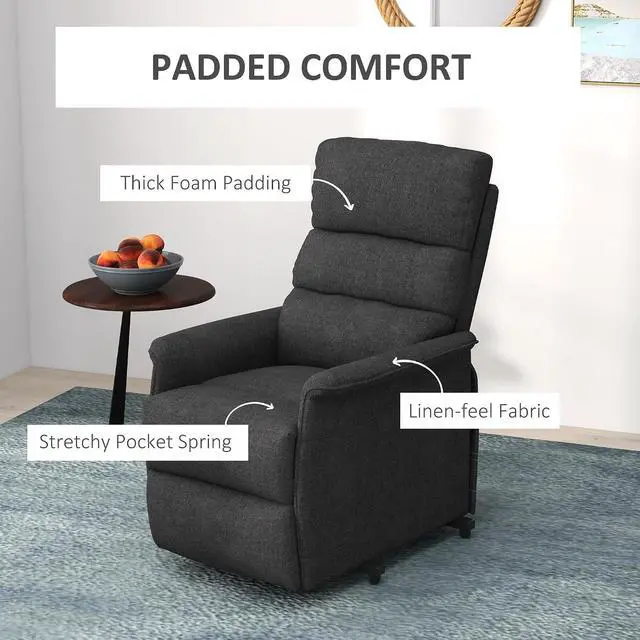 Alt view image 6 of 7 - Power Lift Recliner Chair for Elderly, Easy Assembly, Black