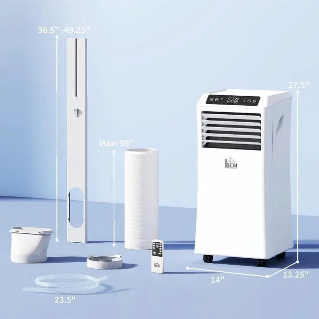 Alt view image 7 of 7 - 10000 BTU Portable Air Conditioner 4-in-1 for 441 Sq. Ft. White