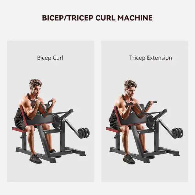 Alt view image 3 of 7 - 2-in-1 Bicep Preacher Curl Bench, Preacher Curl Machine