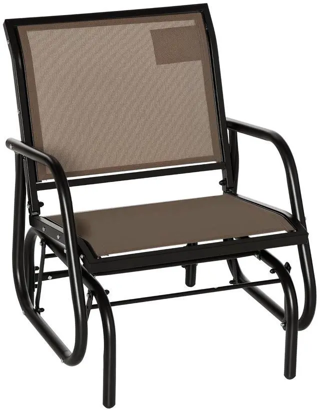 Main image of Porch Glider Steel Frame Brown