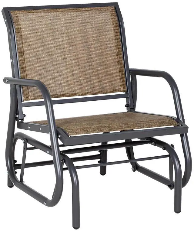 Main image of Porch Glider Steel Frame Light Mixed Brown