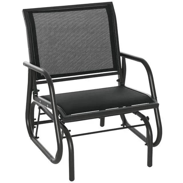 Main image of Porch Glider Steel Frame Black