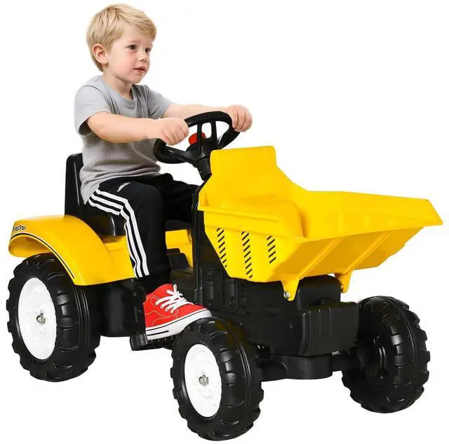 Main image of Ride On Excavator with Manual Control Bucket for Ages 3-6 Yellow