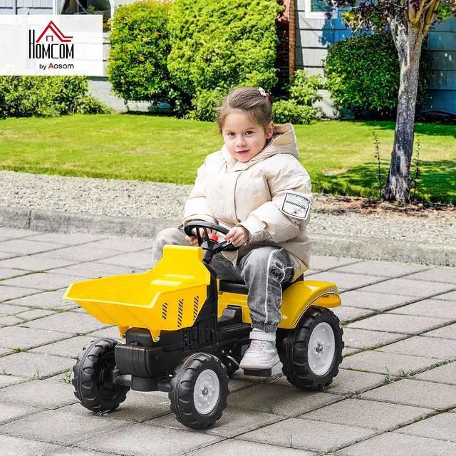 Alt view image 2 of 7 - Ride On Excavator with Manual Control Bucket for Ages 3-6 Yellow