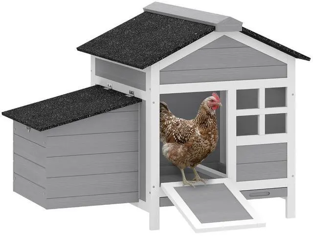 Main image of PawHut Chicken Coop Outdoor Weatherproof for 1-2 Chickens 36" x 25" x 27"