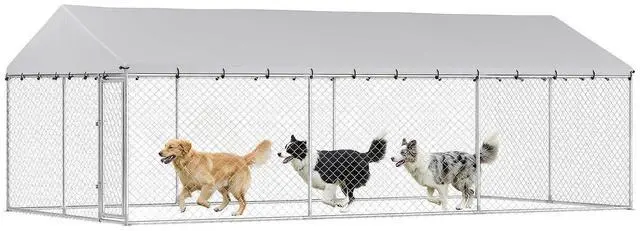 Main image of PawHut Outdoor Dog Kennel, 20' x 10' x 7', Waterproof Roof for Large Dogs