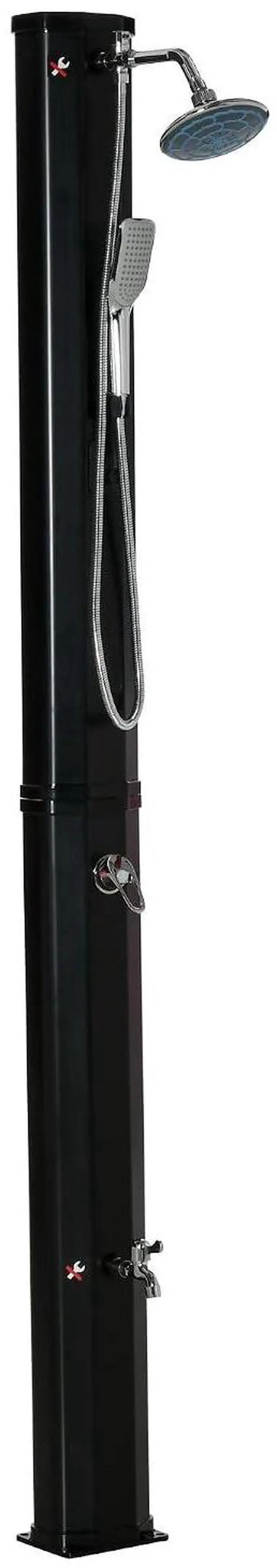 Main image of 7' Outdoor Solar Heated Shower 360 Rotating Rainfall for Pool