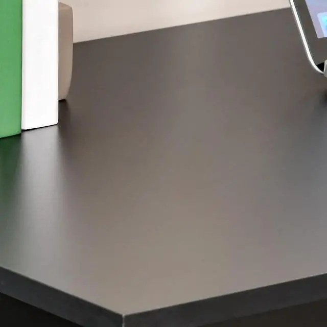 Alt view image 7 of 7 - Modern Home Office Desk with 6-Tier Storage Shelves, 47", Black