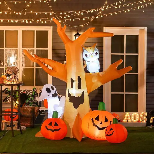 Main image of Inflatable Halloween Blow Decoration, Outdoor Lighted, 7.5' Tall