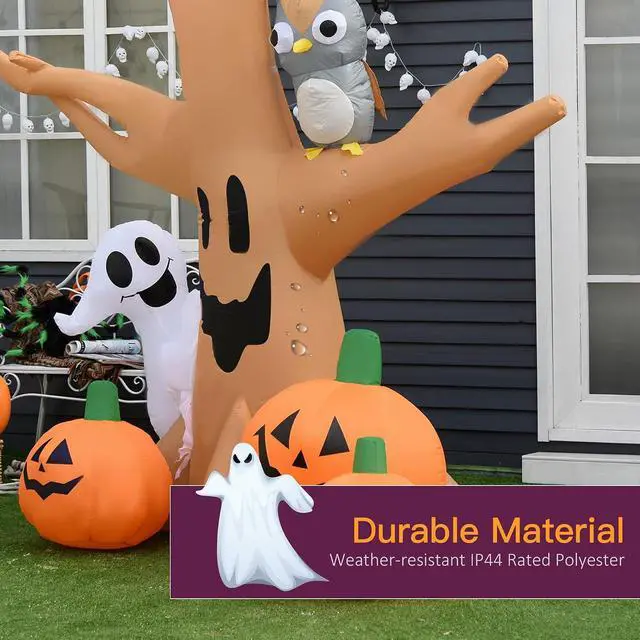 Alt view image 3 of 7 - Inflatable Halloween Blow Decoration, Outdoor Lighted, 7.5' Tall