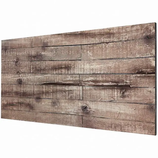 Main image of 3D Faux Wood Wall Panels Water-Resistant 4' x 2' Gray Wood Grain