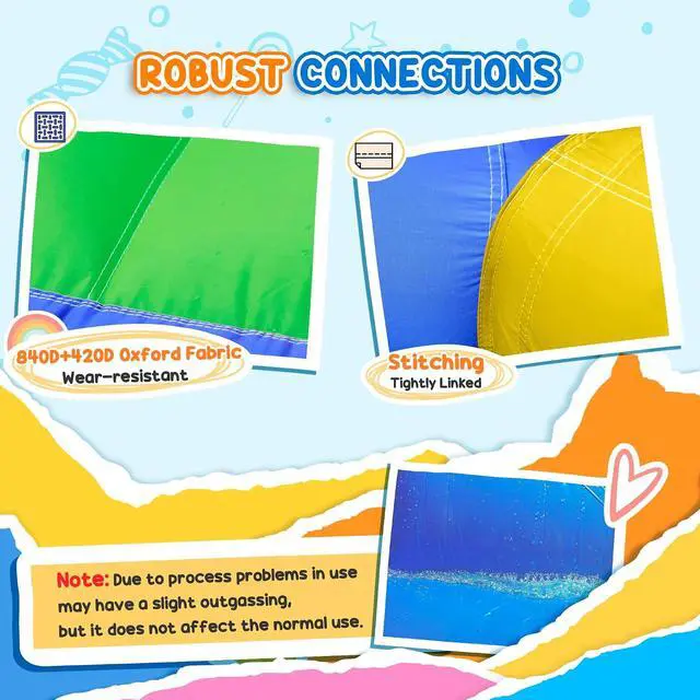 Alt view image 5 of 7 - 6-in-1 Inflatable Water Slide with Splash Pool, Climbing Wall