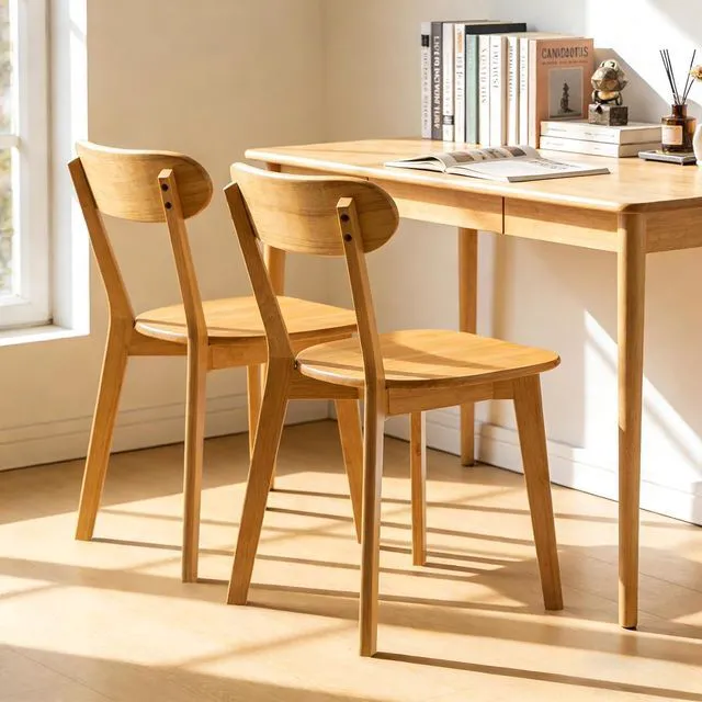 Main image of Soild Wood Kitchen Chairs Set of 2