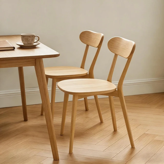 Alt view image 3 of 7 - Soild Wood Kitchen Chairs Set of 2