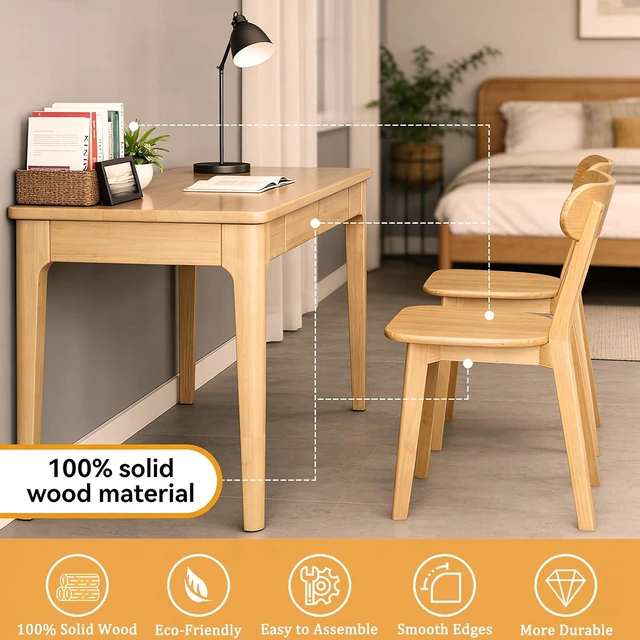 Alt view image 6 of 7 - Soild Wood Kitchen Chairs Set of 2
