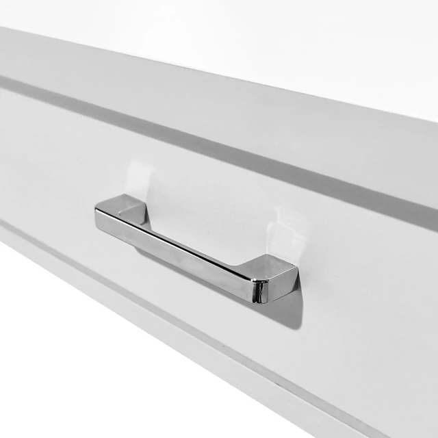 Alt view image 6 of 7 - Modern Desk with 2 Drawers, Glossy White