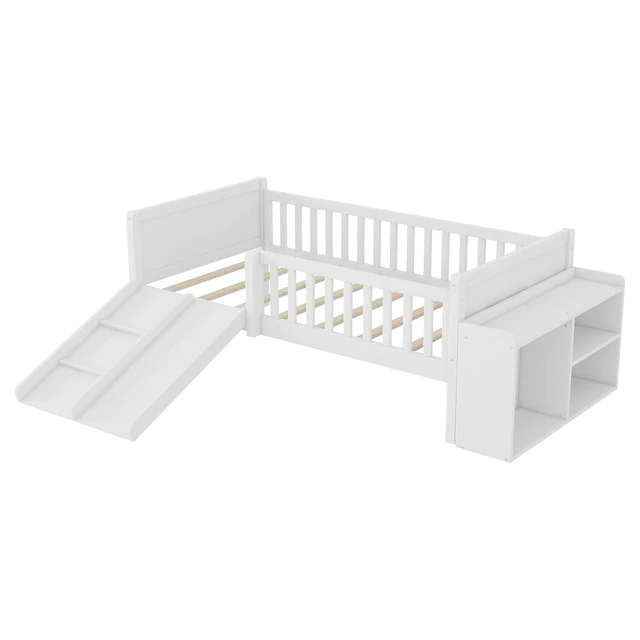 Alt view image 7 of 7 - Low Profile Twin Loft Bed for Kids, White