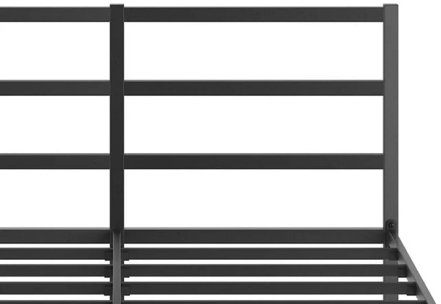 Alt view image 7 of 7 - Metal Platform Bed with Headboard and Footboard for Apartment Dormitory, NoiseFree Bed Frame No Box Spring Needed for Restful Sleep, Full Size, Black