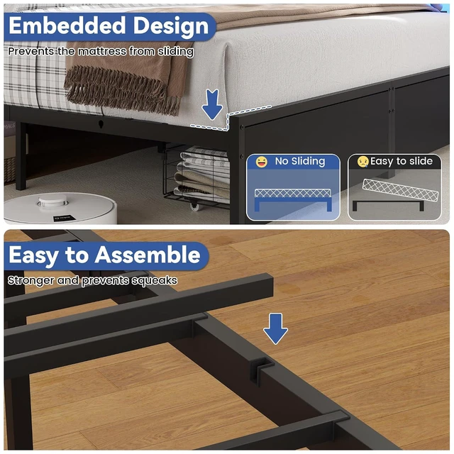 Alt view image 6 of 7 - Convertible Metal Bed with Storage Drawers and Bookcase Shelves for Guest Room,Modular Daybed Frame with RGB Led Light and Charging Station for Apartment, Twin Size, Black