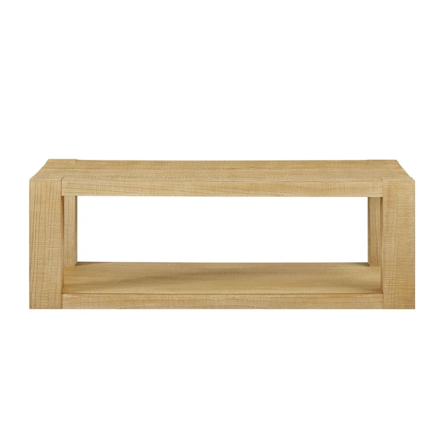 Alt view image 4 of 7 - 2 Tier Center Table with Storage Shelf, Natural