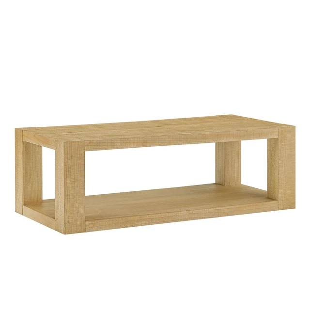 Alt view image 5 of 7 - 2 Tier Center Table with Storage Shelf, Natural