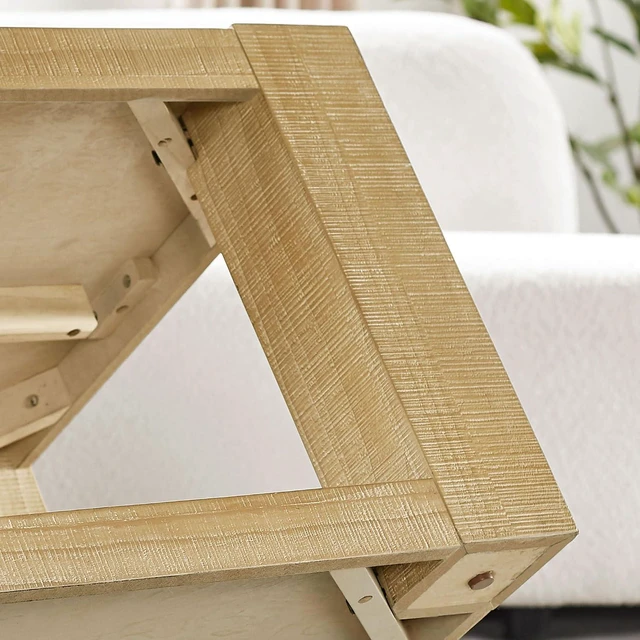 Alt view image 6 of 7 - 2 Tier Center Table with Storage Shelf, Natural
