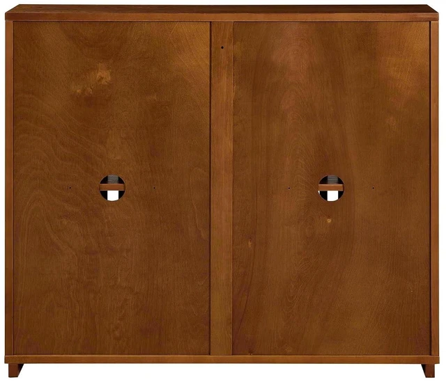 Alt view image 6 of 7 - Arched Buffet Cabinet with 2 Outlet Holes, Walnut