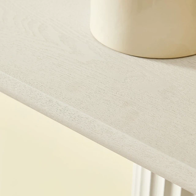 Alt view image 7 of 7 - Fluted Console Table with Roman-Style Legs, White