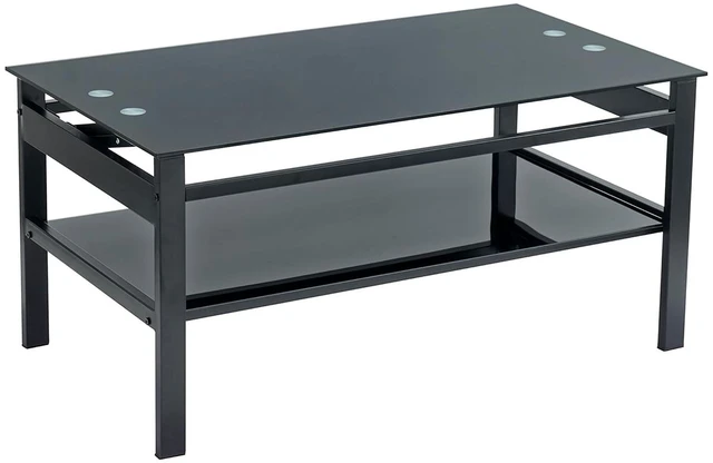 Alt view image 5 of 7 - Lift Top Glass Coffee Table with Storage Shelf, Black