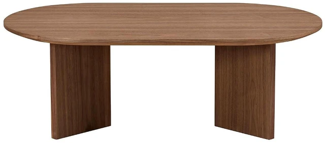 Alt view image 5 of 7 - 39.37 Oval Coffee Table with Round Corner, Walnut