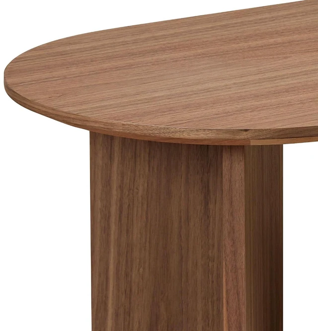 Alt view image 7 of 7 - 39.37 Oval Coffee Table with Round Corner, Walnut