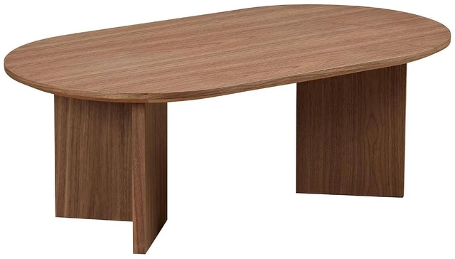 Alt view image 6 of 7 - 39.37 Oval Coffee Table with Round Corner, Walnut