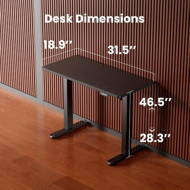Alt view image 3 of 7 - ErGear 31 X 19 Inch Height Adjustable Electric Standing Desk, Black