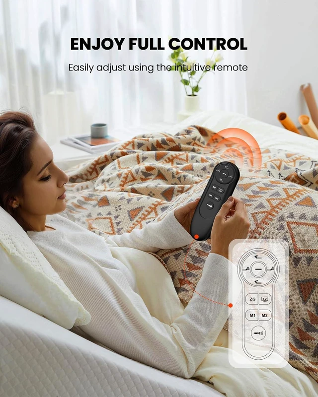 Alt view image 5 of 6 - Amada Queen Adjustable Bed Frame with Wireless Remote and Zero Gravity
