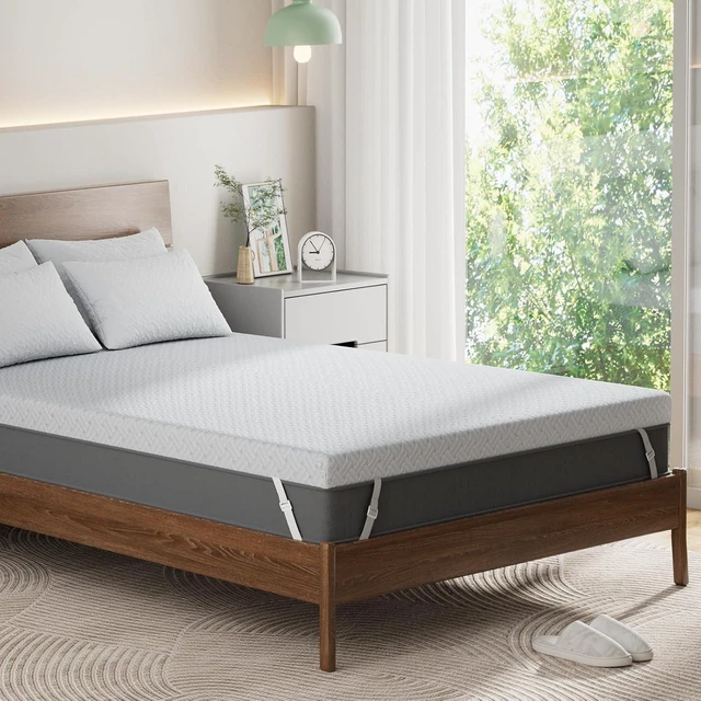 Alt view image 6 of 6 - PERLECARE Full XL 3 inch Cooling Mattress Topper with Bamboo Cover