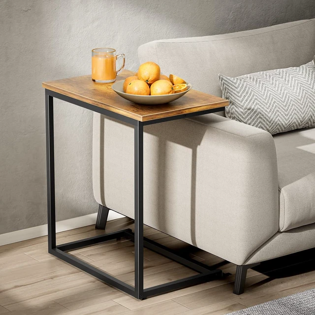 Alt view image 2 of 7 - Pipishell 2-Pack Utility Bundle, 3-Tier Metal Rolling Cart + C-Shaped End Table for Couch, Mobile Storage & Space-Saving Side Table for Home, Office & Kitchen
