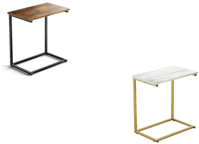 Main image of Pipishell C Shaped End Table 27 inches High, Side Table for Couch Slide Under, C Table Sofa Side End Table for Living Room