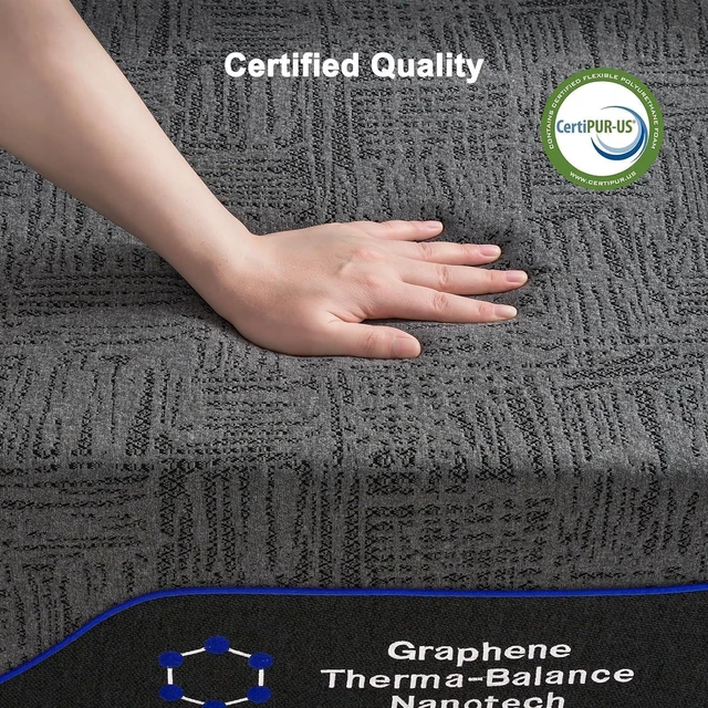 Alt view image 7 of 7 - Pipishell Adjustable Bed Frame Queen with Massage and 12'' Mattress Set