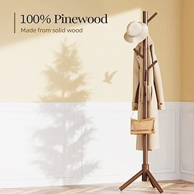 Alt view image 5 of 7 - Pipishell Sturdy Wooden Coat Tree and C Shaped End Table