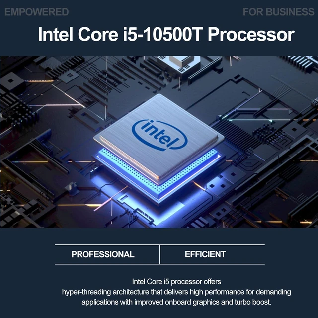 Alt view image 6 of 7 - OptiPlex 3000 Series 3080 Micro Form Factor Desktop, Core i5-10500T, 16GB RAM, 256GB PCIe SSD, Wi-Fi 5, Bluetooth, Wired KB & Mouse, HDMI, DP, RJ45, Antenna, Windows 11 Pro, Black