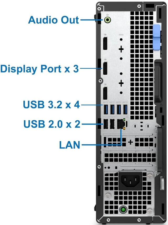 Alt view image 3 of 7 - 7010 Plus Optiplex SFF Desktop Computer- i7-13700, 64GB RAM, 2TB NVMe PCIe SSD, DisplayPort, HDMI, Wi-Fi, Bluetooth, USB C 20Gbps, Windows 11 Pro, Black