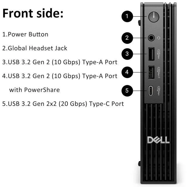 Alt view image 4 of 7 - OptiPlex 7020 MFF 7000 Micro Form Factor Mini Business Desktop Computer, 14th Gen 20-Core i7-14700T up to 5.2GHz, 32GB DDR5 RAM, 1TB PCIe SSD, WiFi 6, DisplayPort, HDMI, Windows 11 Pro