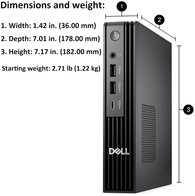 Alt view image 6 of 7 - OptiPlex 7020 MFF 7000 Micro Form Factor Mini Business Desktop Computer, 14th Gen 20-Core i7-14700T up to 5.2GHz, 32GB DDR5 RAM, 1TB PCIe SSD, WiFi 6, DisplayPort, HDMI, Windows 11 Pro