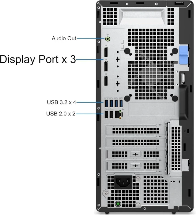 Alt view image 6 of 7 - OptiPlex 7020 Plus 7000 Tower Business Desktop Computer, 14th Gen 20-Core i7-14700 up to 5.4GHz, 64GB DDR5 RAM, 4TB PCIe SSD, DVDRW, WiFi, RJ-45, 3 DisplayPorts, Windows 11 Pro