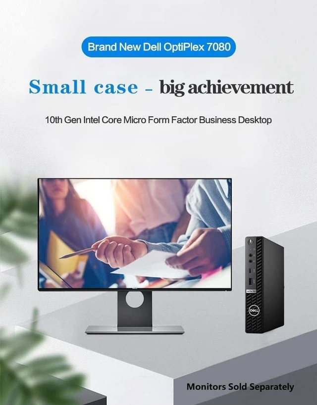Alt view image 2 of 7 - OptiPlex 7000 Micro Form Factor Mini Business Desktop, Core i5-10500T Processor, 16GB RAM, 512GB PCIe SSD, HDMI, 2X DisplayPort, USB Type-C, RJ45, Wi-Fi 6, Windows 11 Pro, Black