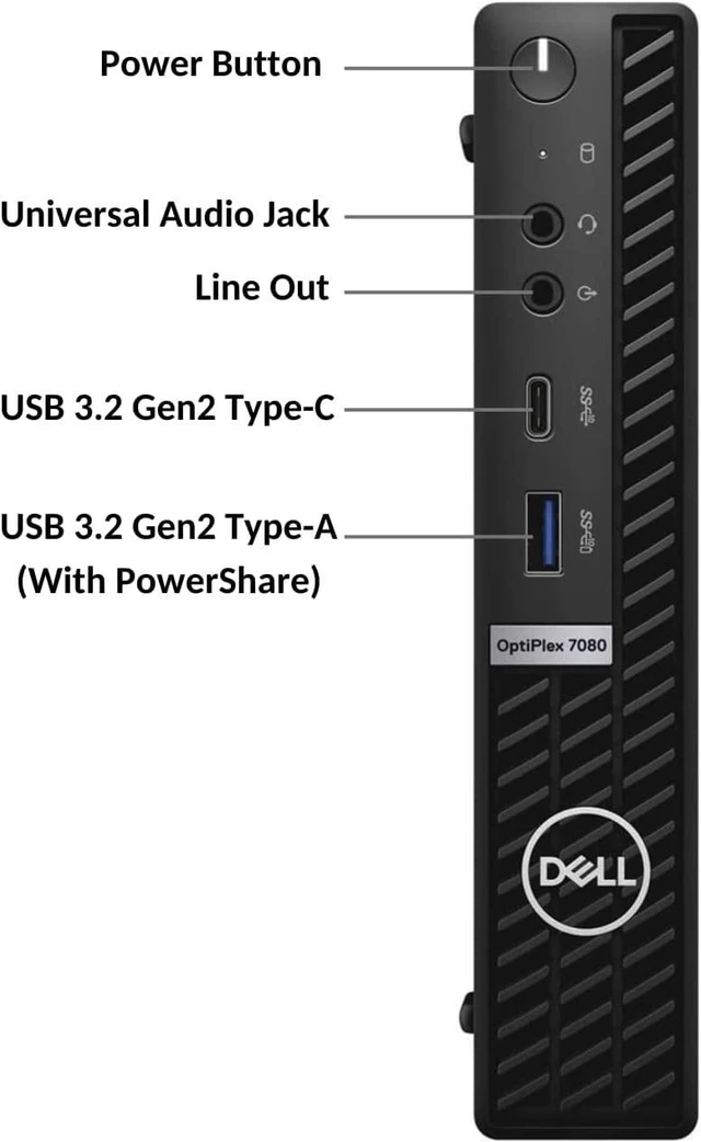 Alt view image 5 of 7 - OptiPlex 7000 Micro Form Factor Mini Business Desktop, Core i5-10500T Processor, 16GB RAM, 512GB PCIe SSD, HDMI, 2X DisplayPort, USB Type-C, RJ45, Wi-Fi 6, Windows 11 Pro, Black
