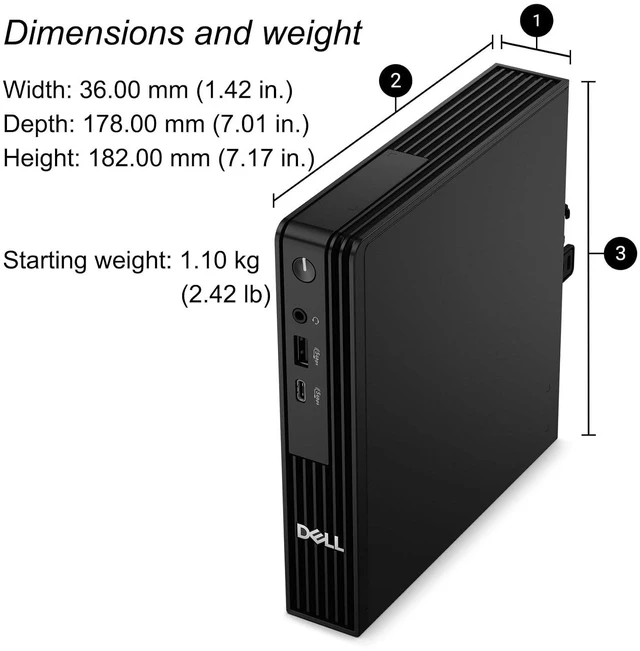 Alt view image 6 of 7 - OptiPlex 7000 7010 MFF 1.2L Micro Form Factor Business Desktop Computer, Hexa-Core i5-12500T (Beat i7-11700T), 32GB DDR4 RAM, 1TB PCIe SSD, WiFi 6, Bluetooth, Windows 11 Pro