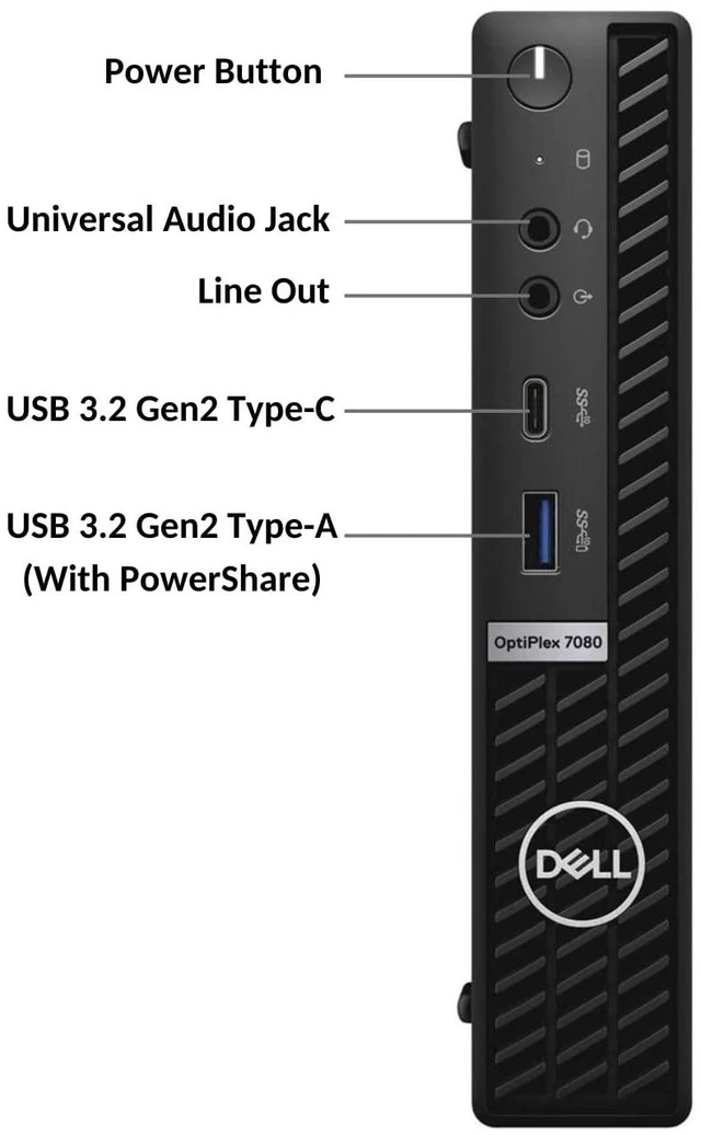 Alt view image 2 of 4 - OptiPlex 7000 Series 7080 MFF Mini Business Desktop, Core i5-10500T, 16GB RAM, 512GB SSD, RJ-45, DisplayPort, Type-C, Wi-Fi 6, Windows 10 Pro